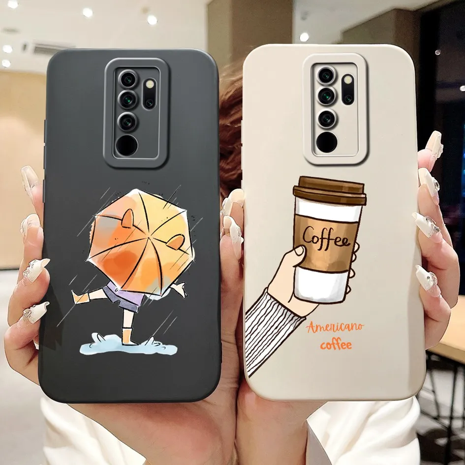 For Xiaomi Redmi Note 8 Pro Case Fashion Painted Shockproof Silicone Square Lens Protective Cover on Redmi Note 8 Pro Capa 6.53"