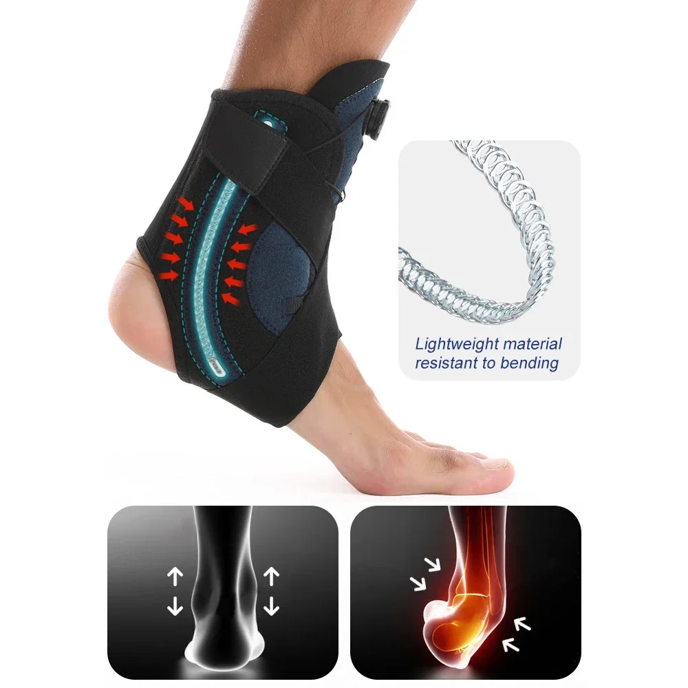 Ankle Brace: Advanced Metal Support for Men & Women, Prevention of Sprained Ankles with Metal Springs, ankle support for men