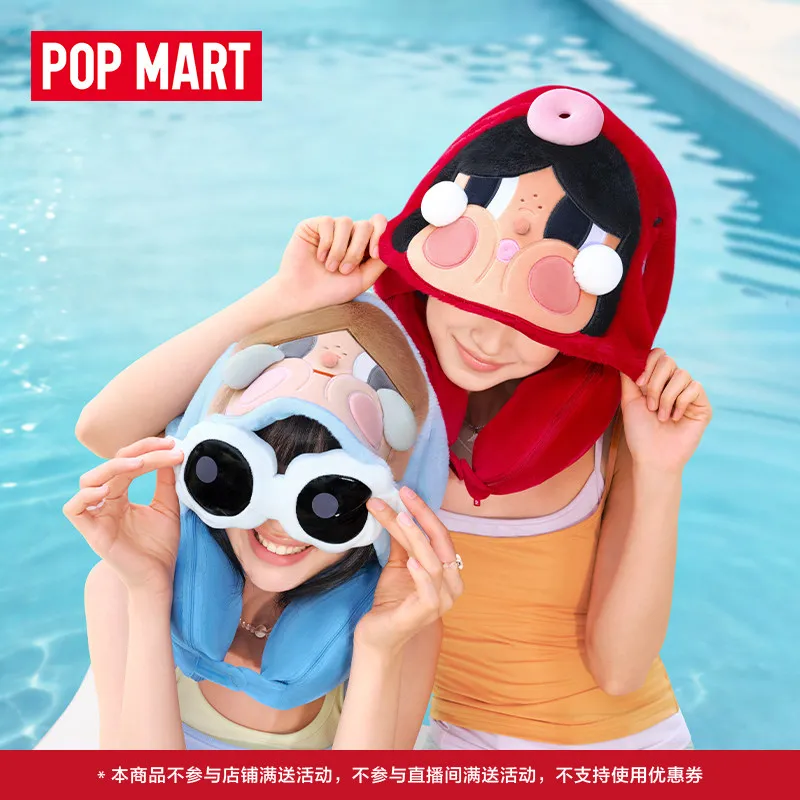 

Official Authentic Pop Mart Crybaby 2 In 1 Hooded Neck Pillow Blanket Crybaby River Of Tears Soft Plush Gift Home Office Nap Toy