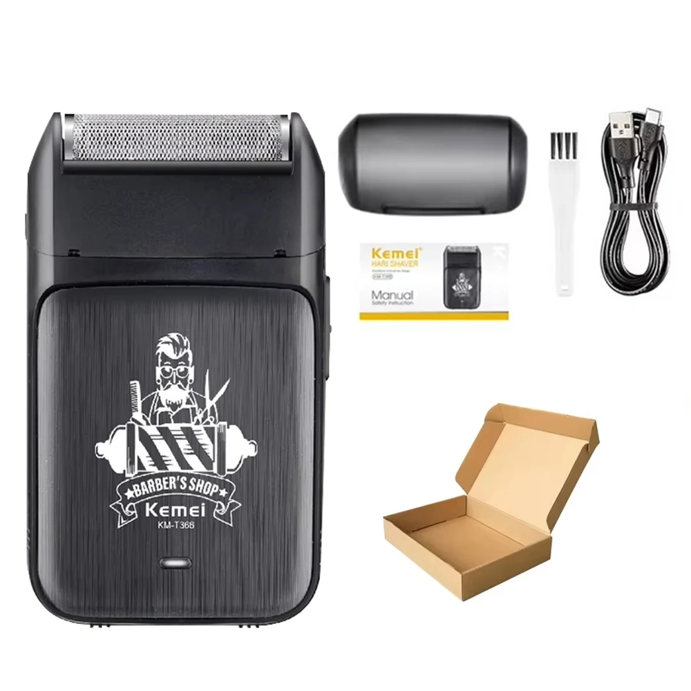 Kemei KM-2299 met basis Professionele Haarklipper Kapper Haartrimmer KM-T366 Oplaadbare Scheerapparaat Elektrisch Scheermes voor Mannen