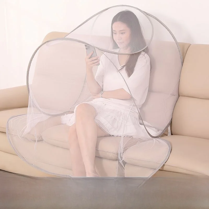 foldable-mosquito-net-head-cover-new-sleeping-bag-single-person-face-mask-dormitory-bedding-glass-fiber-frame-indoor-out