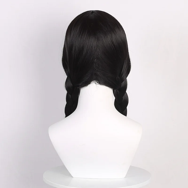 黒の二重編み込みコスプレウィッグ コスプレウィッグ ウィッグ