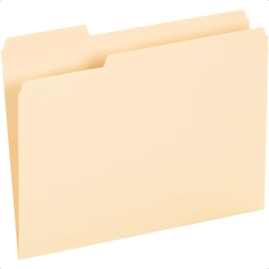 مجلدات الملفات حجم الرسالة 81 2 × 11 كلاسيكي مانيلا 1 3 علامات تبويب مقطوعة في مواقف المركز الأيسر الأيمن 100 لكل صندوق 65213
