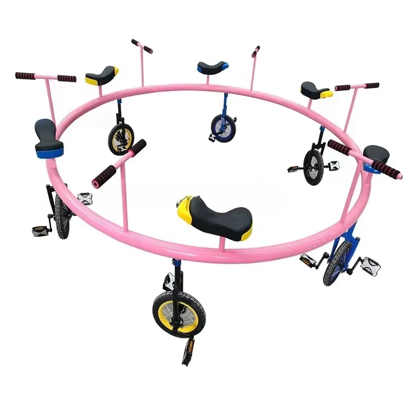Outdoor Product Playground Human Powered Amusement Park Rides Carousel Entertainment Equipment