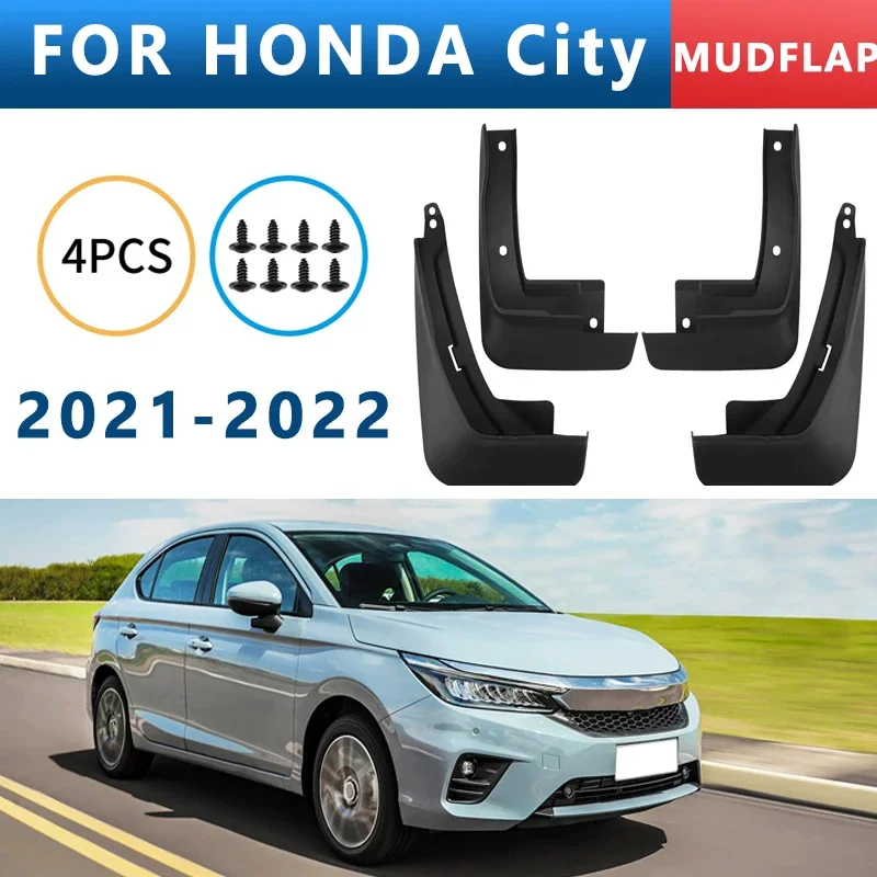 

Mud Flaps Fit for HONDA City 2021-2022 Mudguards Tire Fenders Splash Proof Accessories Wheel Guards 4ps