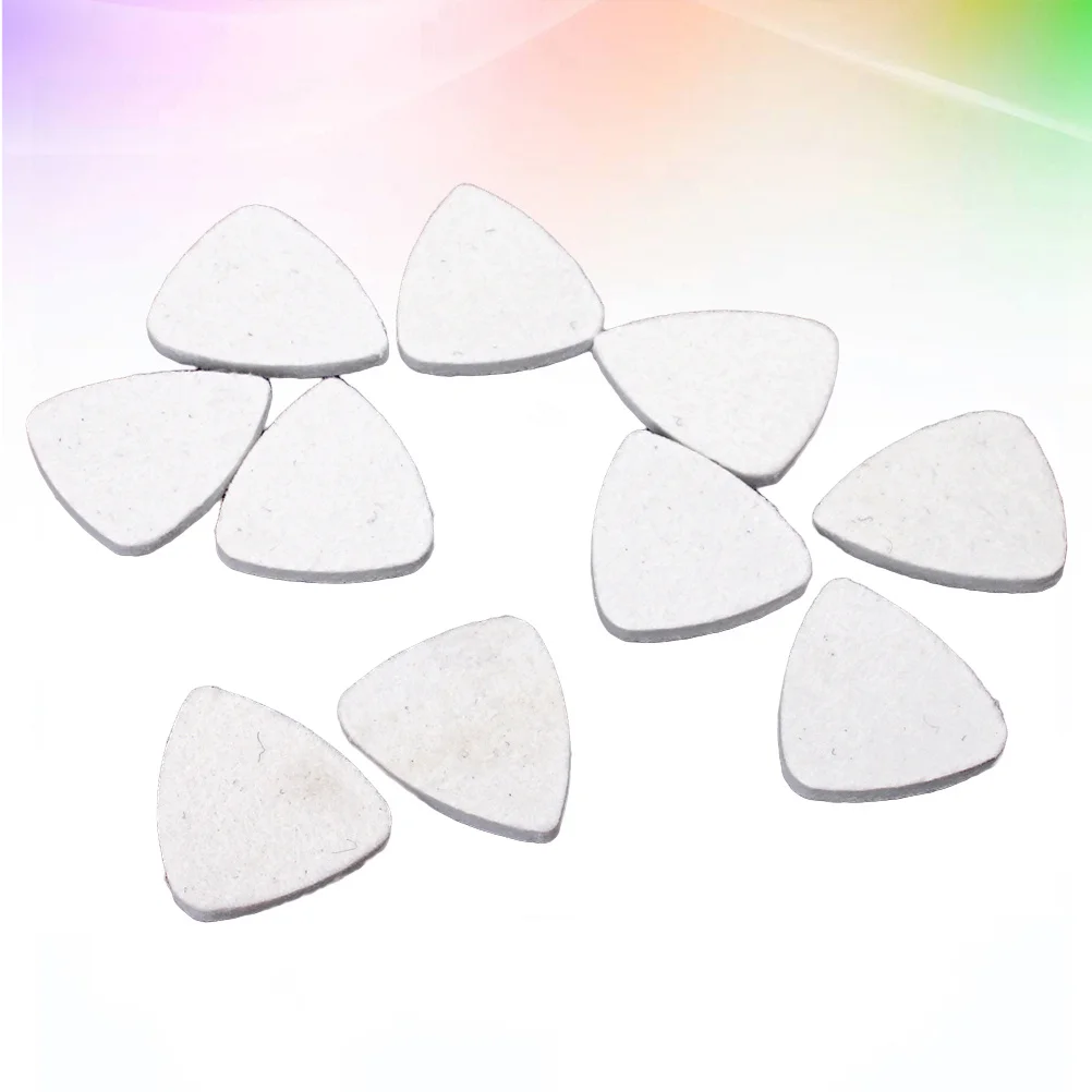 

10Pcs Lightweight Felt Pick Wool Based Plectrum with Strong Durability Suitable for Nylon String Guitars Ukulele Instrument