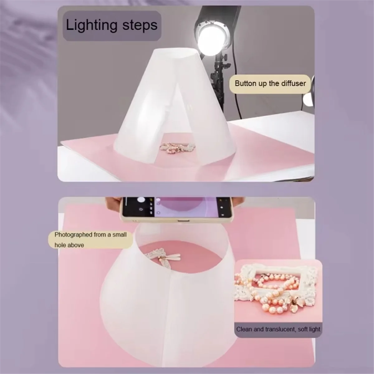 กรวยกระดาษสปอตไลท์สำหรับสตูดิโอถ่ายภาพบอร์ดเรียวกระจายเครื่องประดับบอร์ดเติมไฟอุปกรณ์ประกอบฉากการถ่ายภาพ