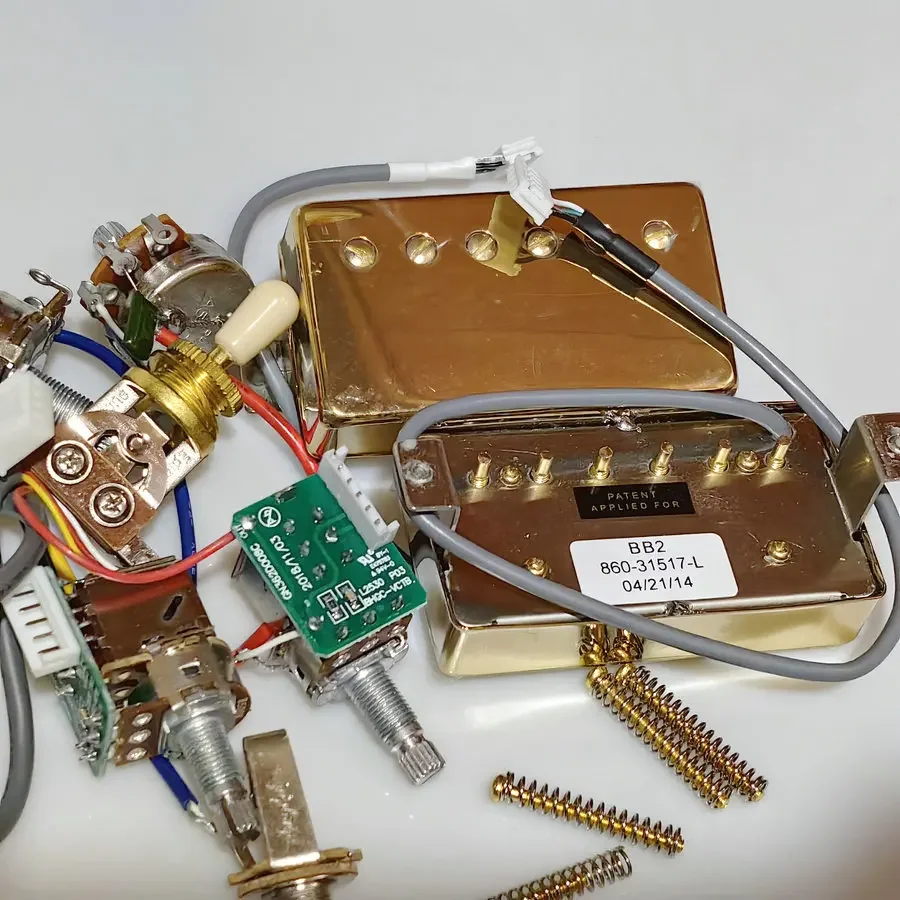 LP Guitar Pickups Alnico 5 Humbucker Pickups BB Series BB1 BB2 Nickel Cover with Pro Wiring Harness Quick Connectors