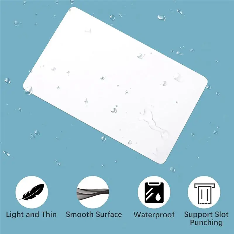 AEF7-премиумные пустые ПВХ-карты, белые пластиковые карты графического качества CR80 30Mil для принтеров с бейджами фото