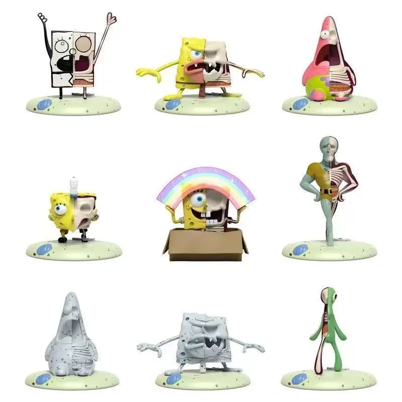 Original  Mighty Jaxx Jason Freeny SpongeBobs 3rd Generation Action Figure Blind Box Tide Play Model Ornament Kids Adult Toy