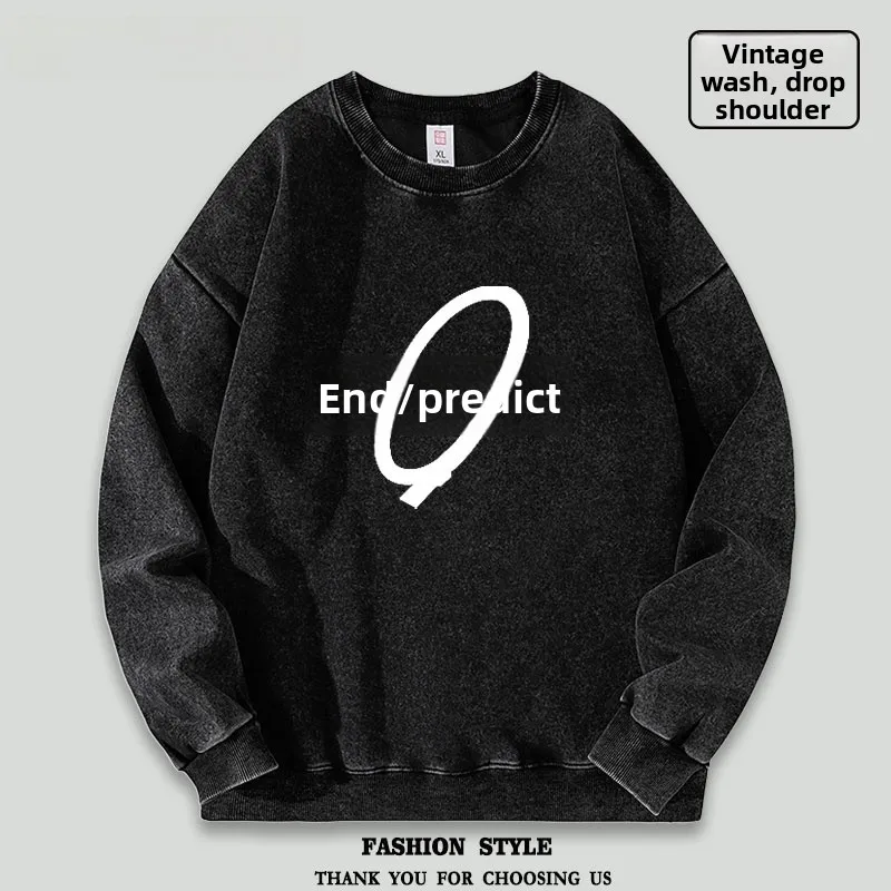 

Тонкий свитшот с круглым вырезом и длинными рукавами в стиле ретро с буквенным принтом