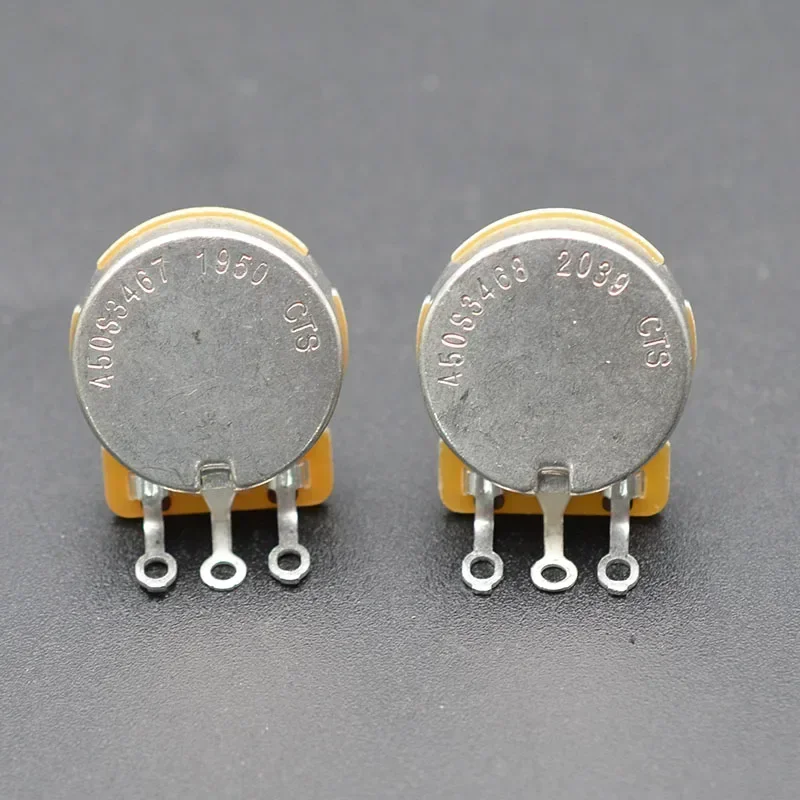 2PCS CTS Pots Log A or Linear for Electric Guitars 250k/500k Brass/Aluminum Shaft Volume Tone Potentiometers