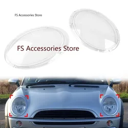 Left Right Car Headlight Clear Lens Lampshade Shell Cover For BMW MINI R50 R52 R53 Mk1 Cooper 2001-2006 Headlamp Cover Lampshade