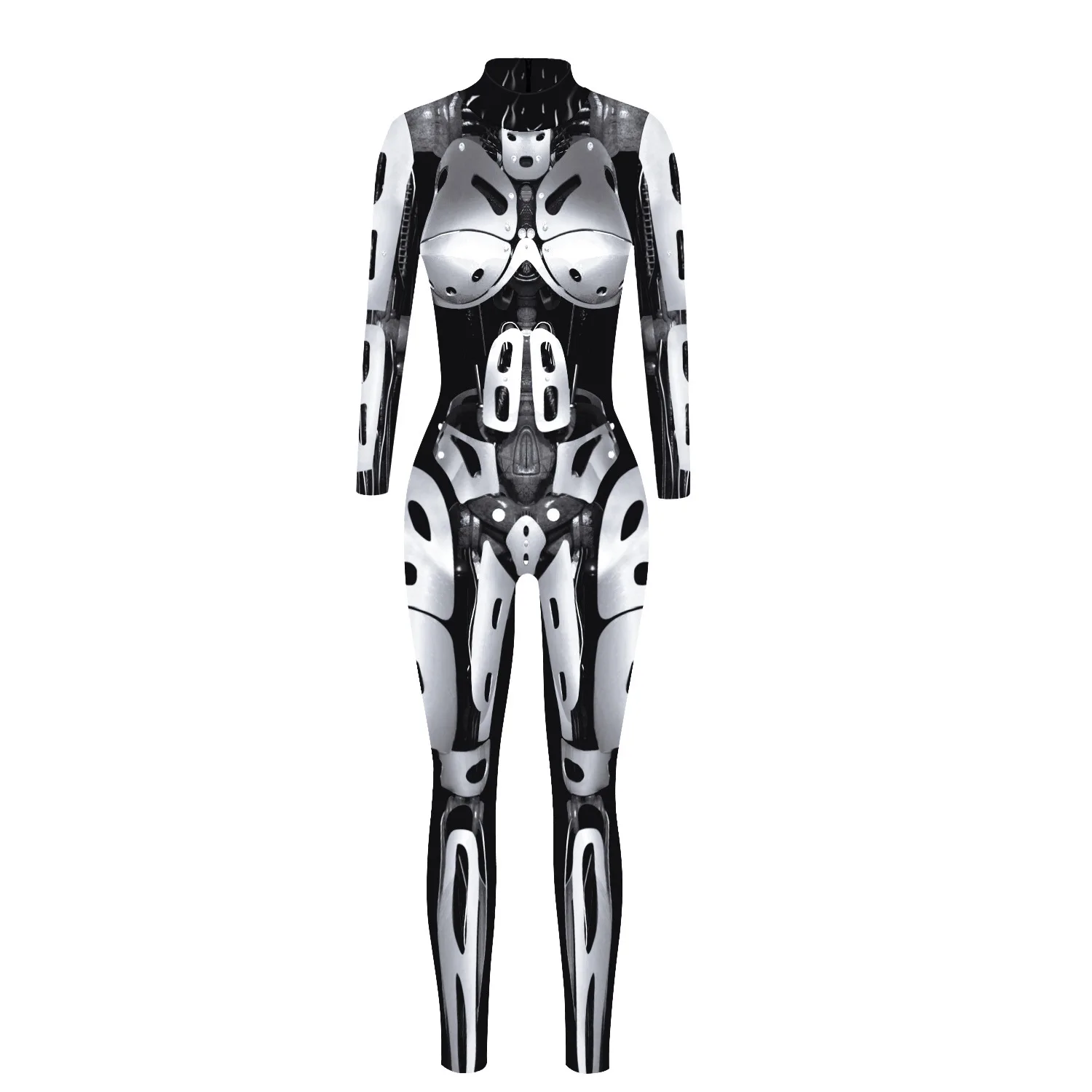 Roboter-Punk-Jumpsuit Catsuit Sexy Damen Cosplay Kostüme Zentai Karneval Halloween Bühnenauftritt Aerial Yoga Bodysuit 2026 – Detail 15