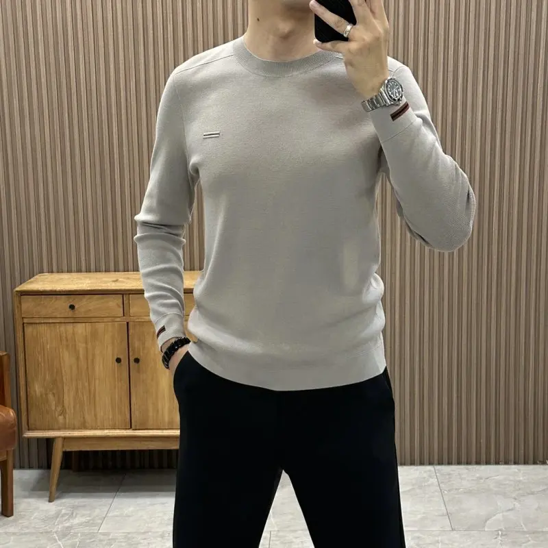 

Новинка 2025 года, мужской свитер, теплая зима, внутренняя одежда большого размера, высококачественный трикотаж, зимняя одежда, шерстяной топ, молодежная мода