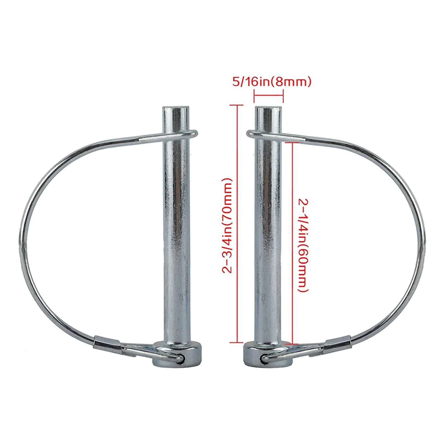 20Pcs For Farm Trailers Lawn Gardenc Wire Lock Pin,Shaft Locking Pin Hitch Pin With Round Arch Wire Retainer