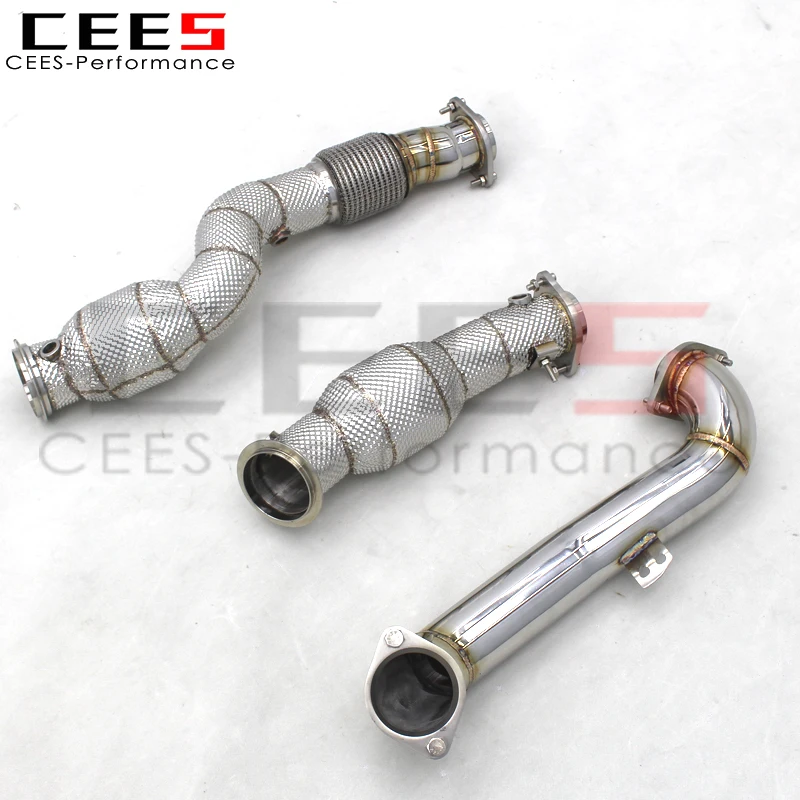 CEES Exhaust Downpipe for BMW M2 G87 3.0T 2023 Stainless Steel Catalytic Converter with Catalyst High Flow Catted Exhaust Pipe