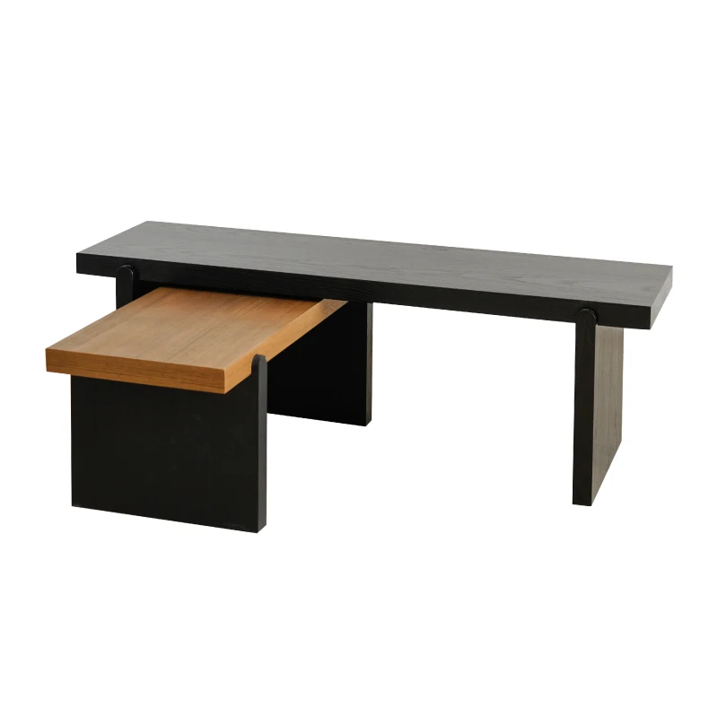 

Solid wood Rubik's Cube combination coffee table, freely define the living room, spell out the smart layout, rectangular edge