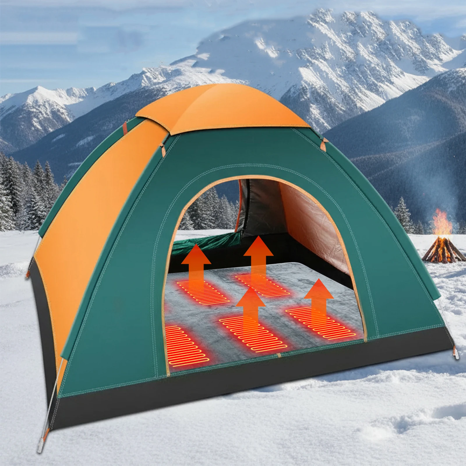 

Camping USB Heating Sleeping Mat with 6 Heating Zones Portable USB Heated Sleeping Bag Pad for Camping Hiking Outdoor Adventures