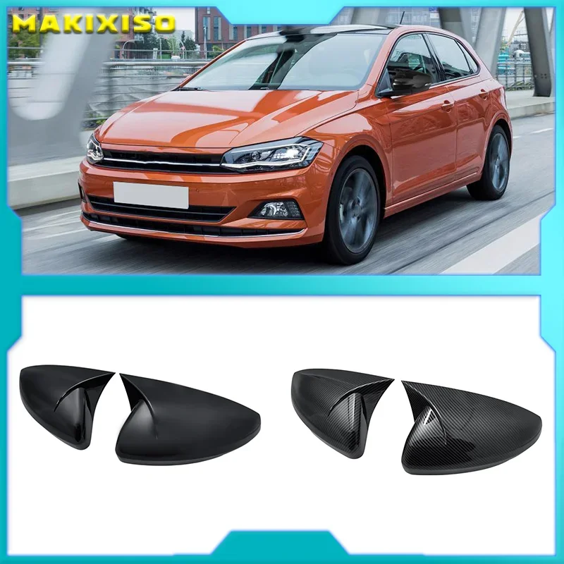 

For VW polo 2019 2020 2021 Rear View Rearview Mirror Cover Side Mirror Shell Cap Trim Add-on Replace