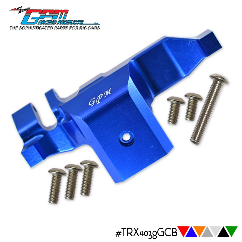 Cubierta de la caja del engranaje de resorte inferior de TRANSMISIÓN de aluminio GPM para 1/10 TRX4 DEFENDER TRAIL CRAWLER-82056-4