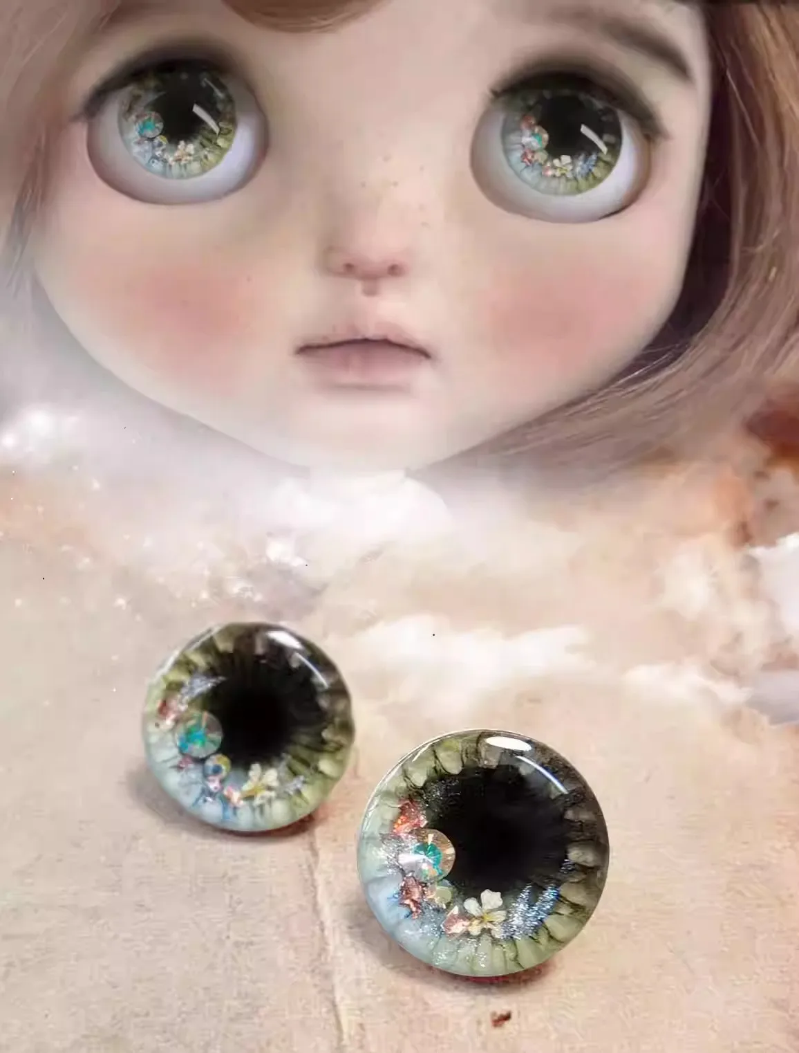 

Dula Handmade Three-dimensional glue hand engraving stars Magnetism Eyepiece Eye Chips Blythe Bjd Doll Accessories