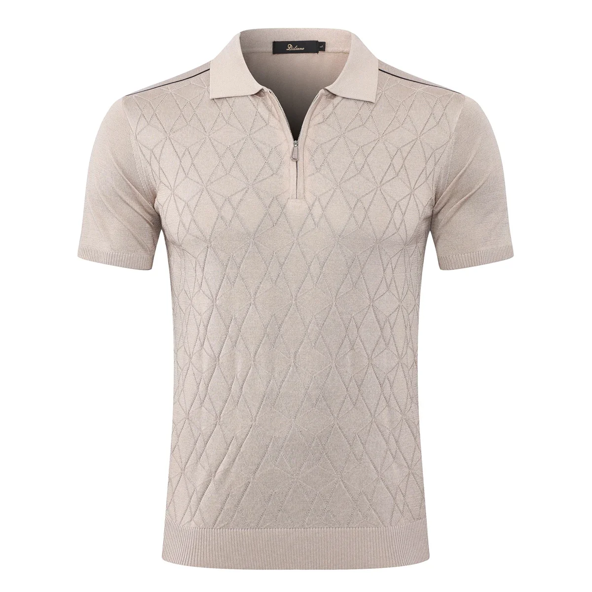 

OECHSLI T-shirt Silk 2025 New Men's short Sleeve Soft Breathable elasticity and geometric pattern Suitable for gentleman M-5XL