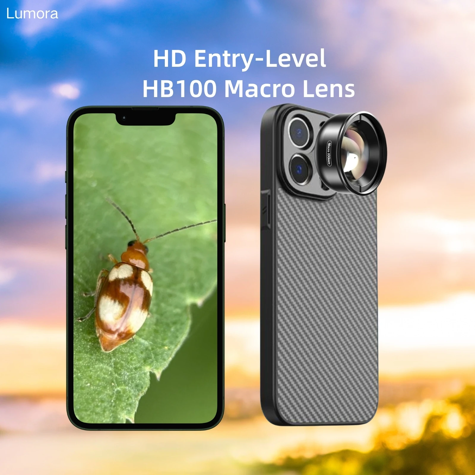 

Макрообъектив Lumora 100 мм для смартфонов, для HD-съемки ювелирных изделий, насекомых и цветов, совместим с iOS и Android