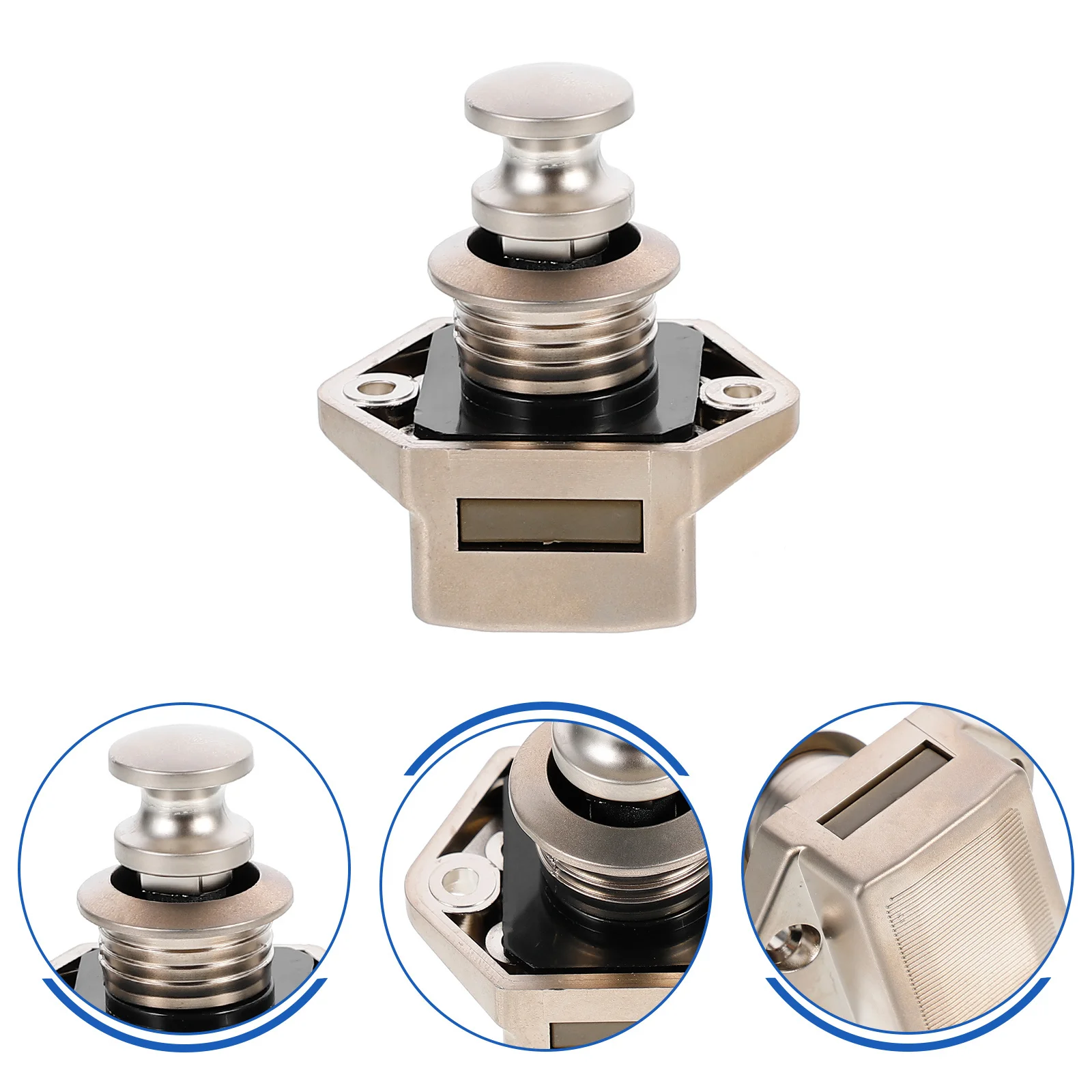 

1Set Rv Button Lock Keyless Push Lock Cabinet Cupboard Drawer Latch Rustproof Durable for Yacht Cruise Ship Rv
