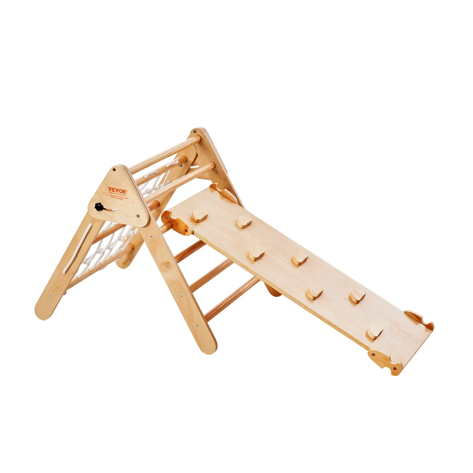 

Pikler Triangle Set, 4 In 1 Toddler Climbing Toys Indoor Playground, Large Size Wooden Climbing Gym For Toddlers 1-3 Years,