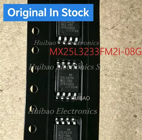 5PCS MX25L3233FM2I-08G 25L3233F SOP8 32M-bit Serial Flash Memory IC Chip SPI NOR EEPROM Storage