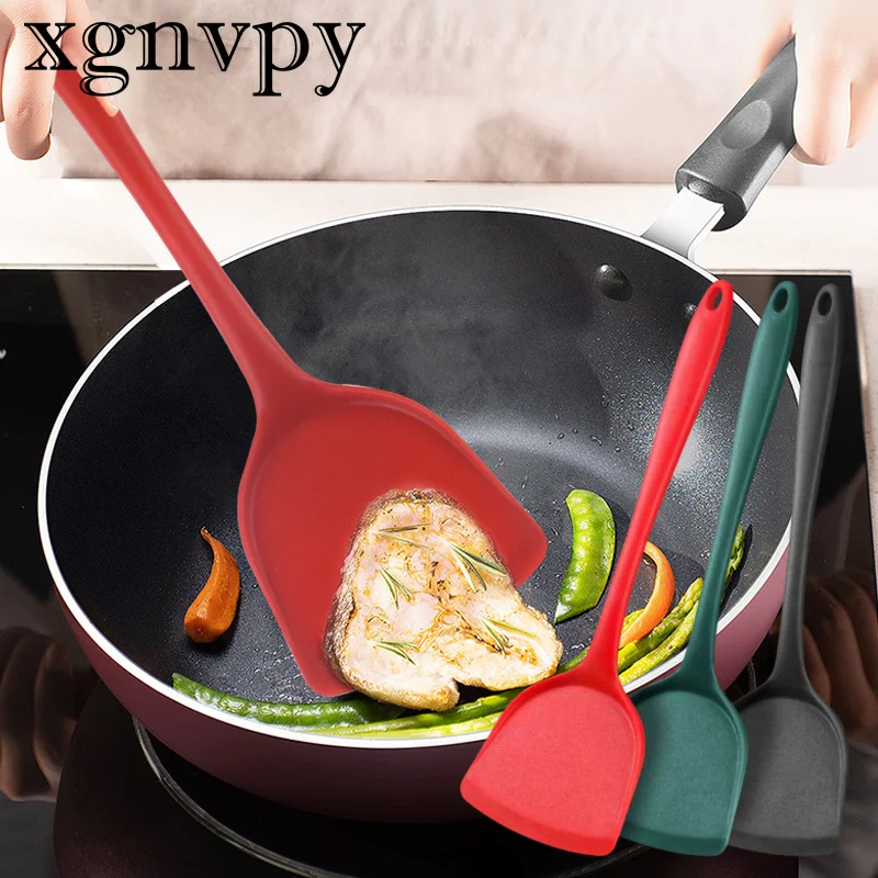 xgnvpy Food grade silicone spatula household high temperature non-stick pan fully integrated Chinese silicone spatula