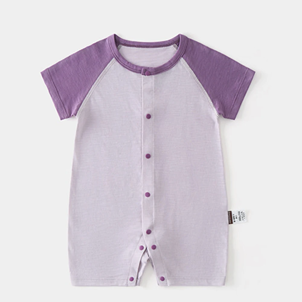 Baby Boy Romper Short Sleeve Summer Thin Patchwork Baby Clothes Breathable Unisex Infant Girl Jumpsuit Hot Selling