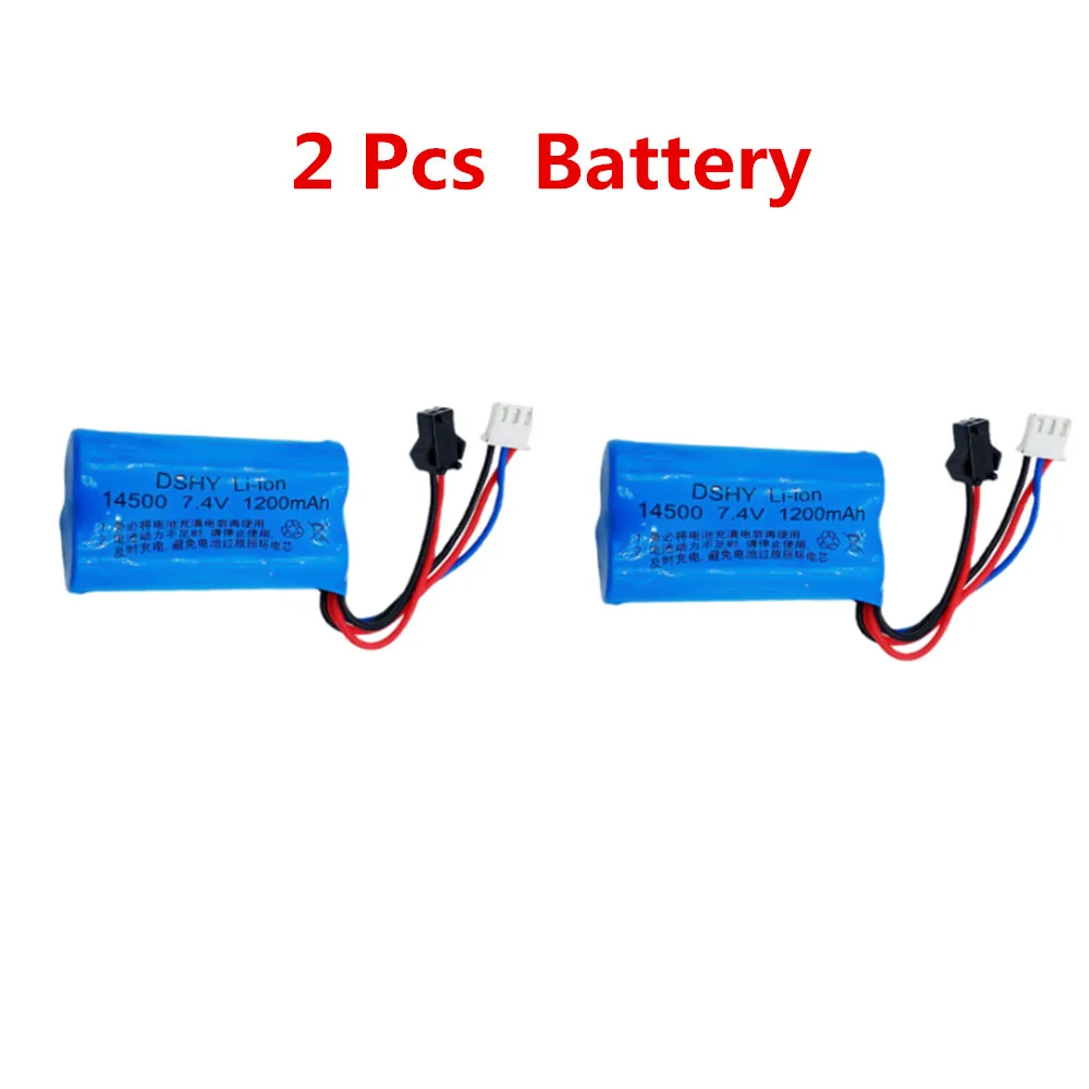 SM-2P Plug 7.4v 1200mAh Battery /3in1 Cable Suitable For: WPL D12 RC Car Spare Battery WPL D12  Wpl C24 Battery
