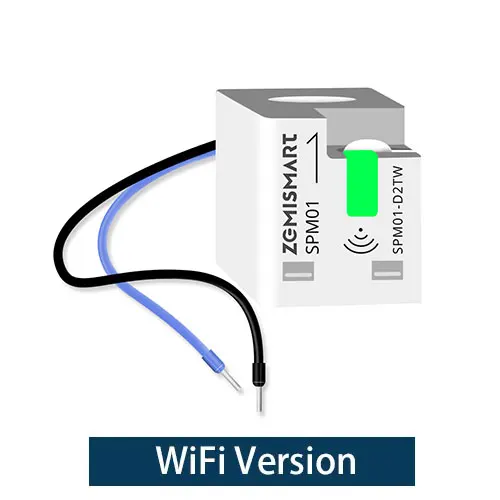 Zemismart Zigbee WiFi 63A Mini-Energiemessgerät Stromüberwachungssensor Kompatibel mit Tuya Smart Zigbee2mqtt Home Assistant Homey SPM01