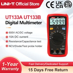 UNI-T UT133A UT133B 전문 디지털 멀티 미터 AC DC 전압 테스터 전압계 전류계 주파수 커패시턴스 미터