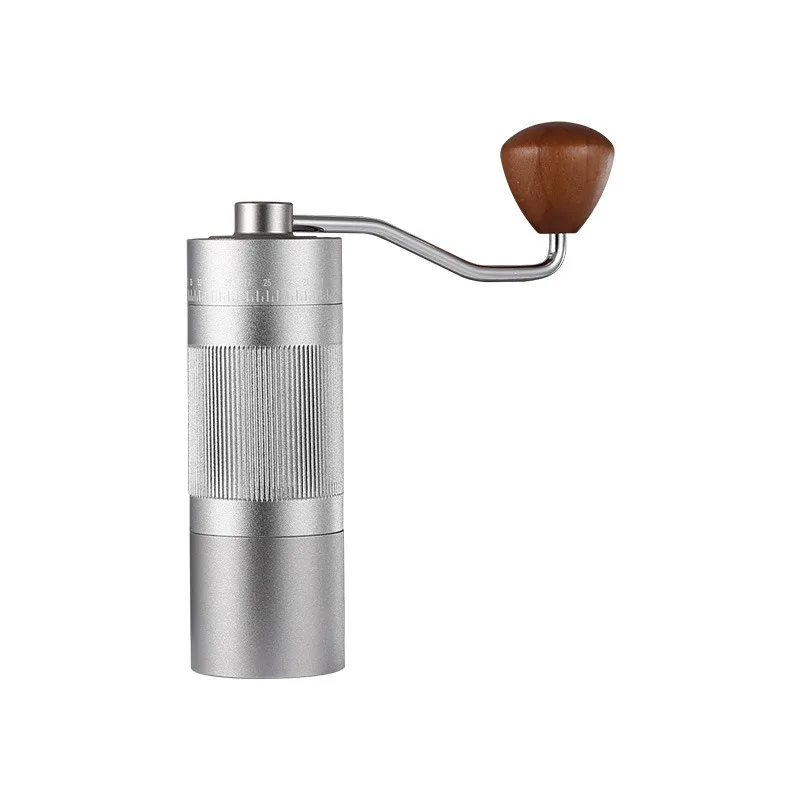 

Ручная кофемолка с космическим алюминиевым корпусом и шлифовальным сердечником из нержавеющей стали, портативная уличная кофемолка для эспрессо ручной работы