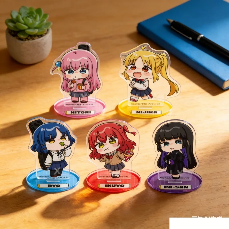 BOCCHI0THE0ROCK!010CM0Q0version0Anime0Acrylic0Stand0figure0Keychains0Hitori0Gotoh/Ryo0Yamada0Plate0Ornament0Model0Fans0Gifts