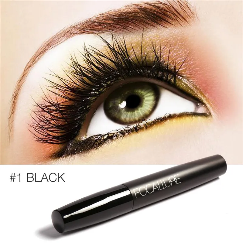 FOCALLURE Curled Lashes Lengthening Black Mascara Waterproof Long-wearing Eyelash Extension Eye Beauty Makeup Women Cosmetics