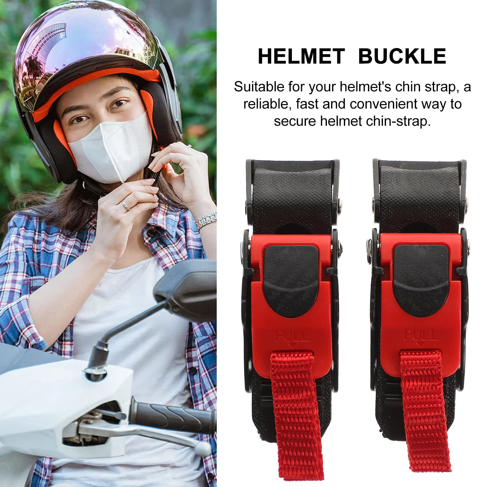 2 Pcs Motorbike Motorcycles Helmets Chin Strap Buckle Replacement Accessories Buckles Man for Adults