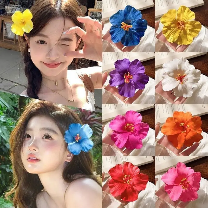 Simulation Phalaenopsis flower hairpin, advanced sense photo, headgear, vacation style bangs edge clip