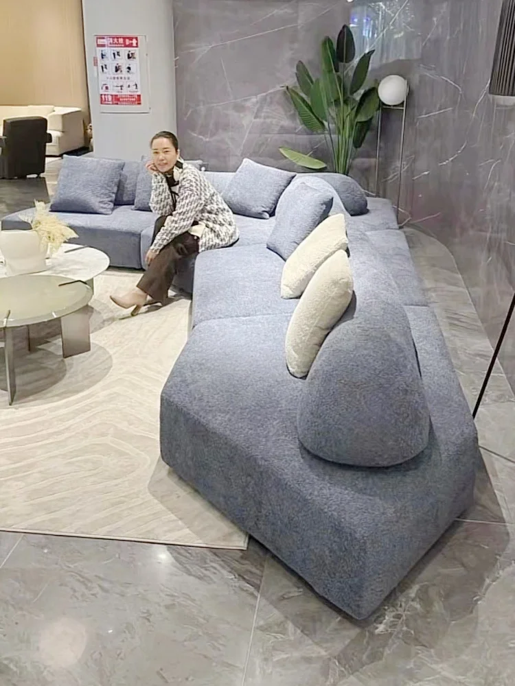 Fabric sofa large apartment living room furniture special-shaped module sofa combination