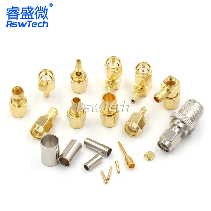 High Quality SMA-J/KY/JW-1.5/3/5/7 RF Coaxial Female Plug Crimp Internal Thread Needle or Hole Connector