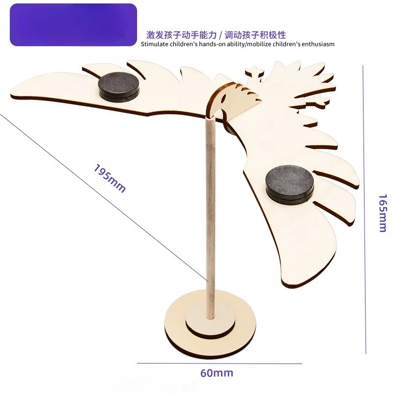 DIY Balance Bird Eagle Model Science Experiment Kit Kids Handmade Toy Center of Gravity Physics STEM Education for Students