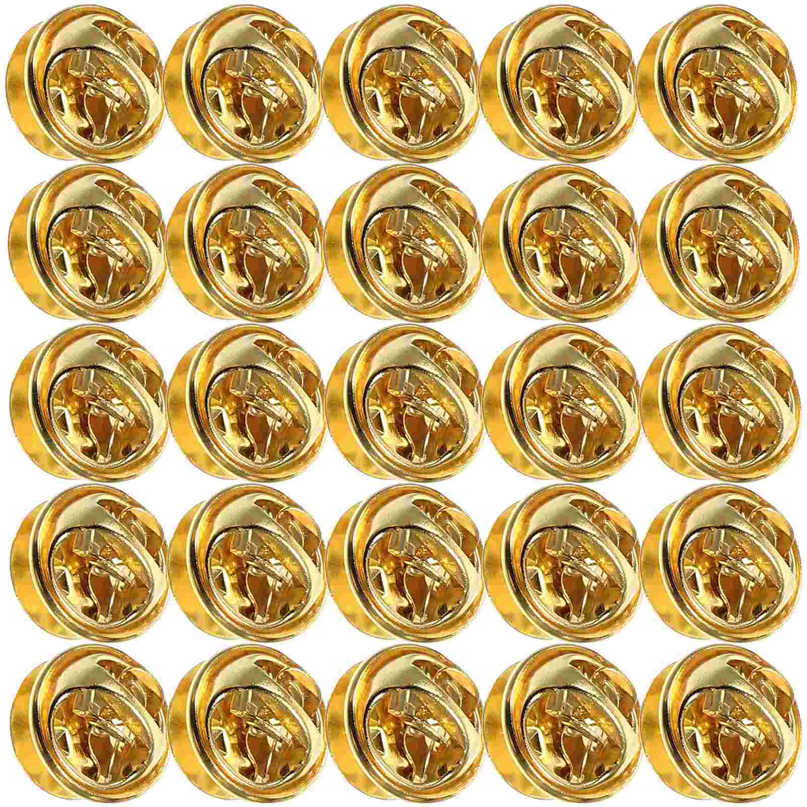 50 Sets Koperen Koppeling Backs Vervanging Emaille Revers Zwarte Portemonnee Vergrendeling Houder Metalen Pin Backs voor Ambachten Badge Sieraden