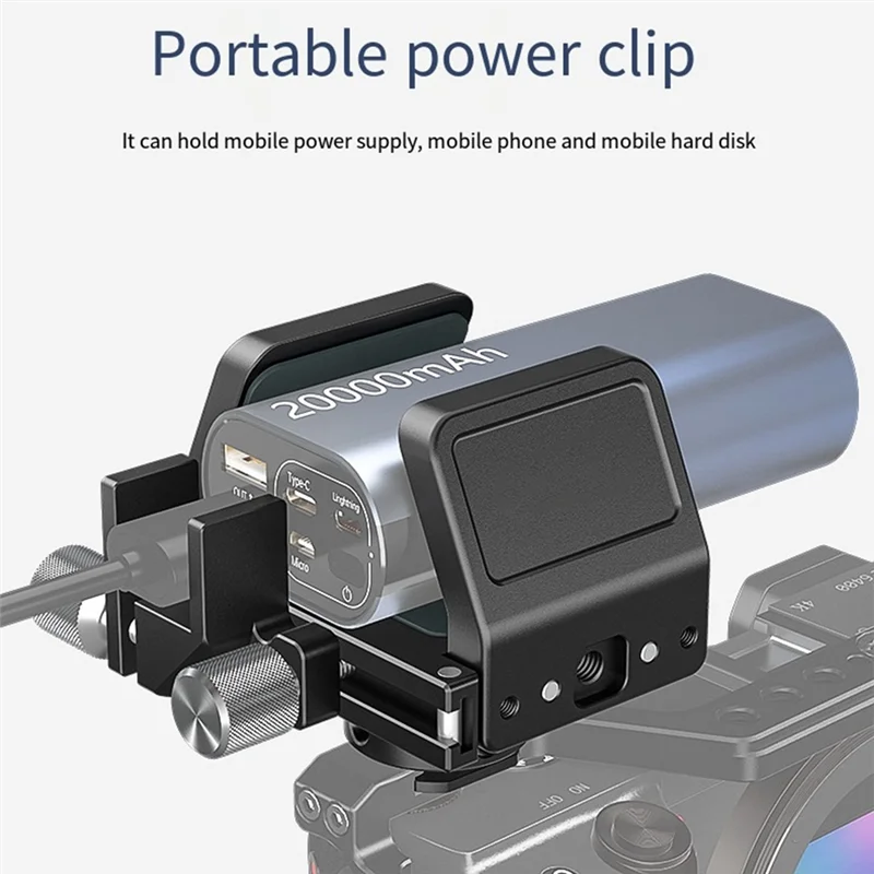 BTLIFE-SSD Holder Clamp For BMPCC 4K 6K PRO Camera For T5 T7 SSD With Cable Clamp Cold Shoe Mount For DSLR Camera Cage