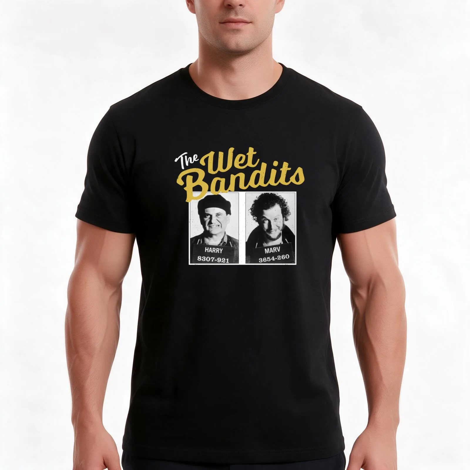 The Wet Bandits T-Shirt, Summer Casual Cotton Tee, Oversized Streetwear Tops, Vintage Graphic Print, Loose Fit Short Sleeve