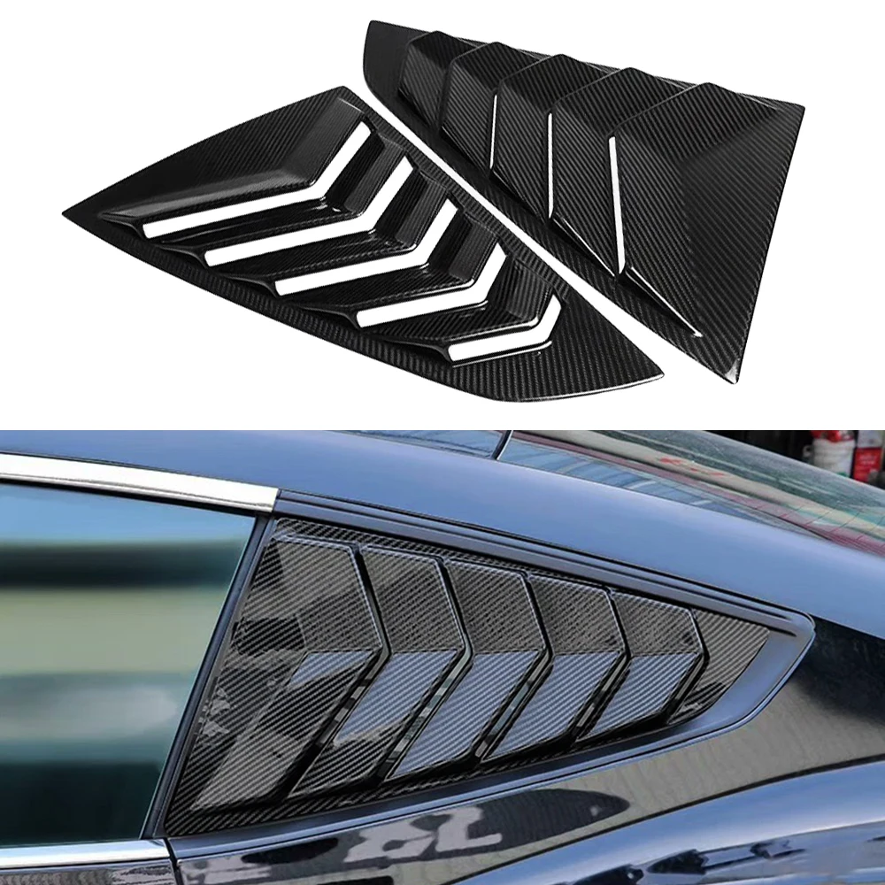 

High Quality Carbon Fiber Vent Side Window Louver Cover Decoration ForFordMustang