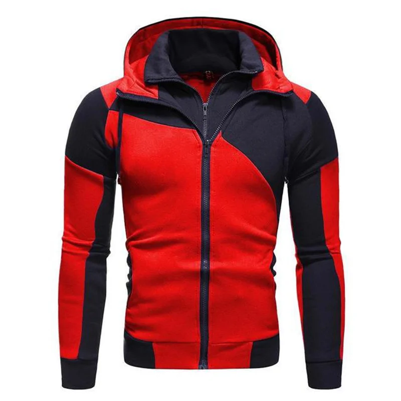 

Men's Zipper Jackets Warm Bomber Jacket Autumn Winter Casual Hooded Double Zipper Coats Fashion Hooded Male Outwear Fit Hoody