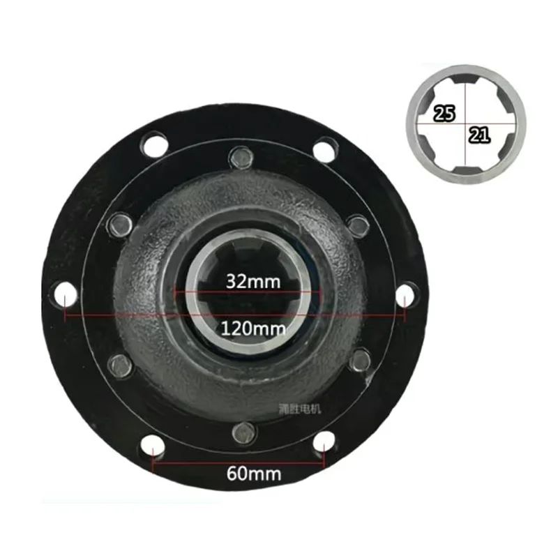 Electric Tricycle Chain-Type Rear Axle With Brushing Bag Assembly 6-Tooth Keyway Half-Shaft Differential Gear Bag Accessories